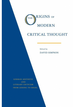 The Origins of Modern Critical Thought