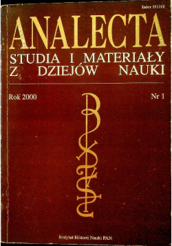 Analecta Studia i materiały z dziejów nauki nr 2
