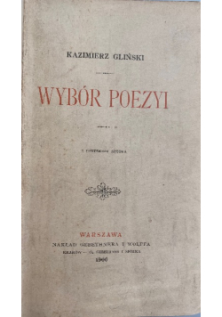 Gliński Wybór poezyi 1900 r.