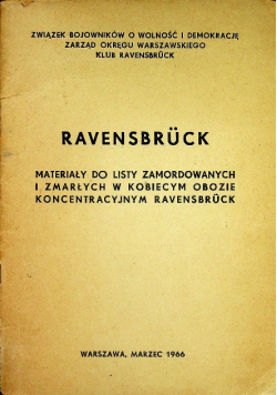 Ravensbruck materiały do listy zamordowanych i zmarłych w kobiecym obozie koncentracyjnym
