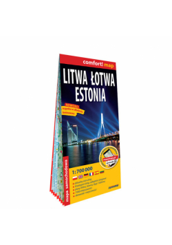 Litwa Łotwa Estonia laminowana mapa sam 1:700 000