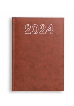 Terminarz 2024 A5 dzienny Standard - brązowy