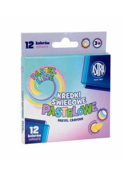 Kredki świecowe pastel 12 kolorów ASTRA