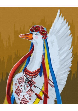 Malowanie po numerach - Gęś patriotyczna 40x50cm