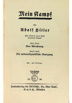 Mein Kampf 1939 r.