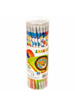 Ołówek z gumką HB Safari (48szt)