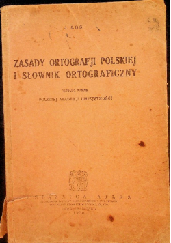 Zasady ortografji polskiej i słownik ortograficzny 1930 r.