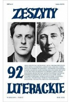 Zeszyty literackie 92 4/2005