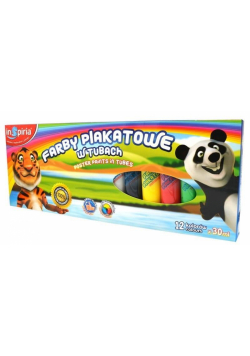 Farby plakatowe w tubach 12 kolorów 30ml