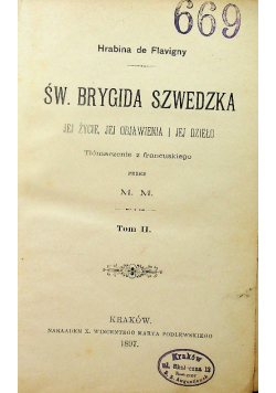 Święta Brygida Szwedzka Tom II 1897 r.
