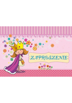 Zaproszenie ZZ-054 Urodziny księżniczka (5 szt.)
