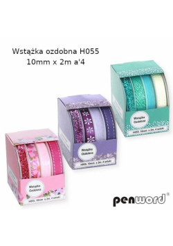 Wstążka ozdobna 10mmx2m 4szt (12kpl)