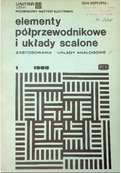 Elementy półprzewodnikowe i układy scalone nr 1 / 1985