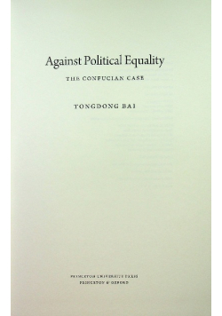 Against Political Equality  The Confucian Case