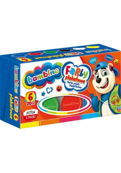 Farby plakatowe 6 kolorów 20ml BAMBINO