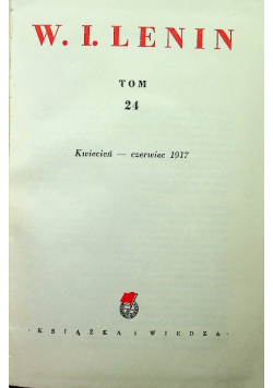 Lenin Dzieła Tom 24