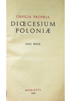 Officia Propria Dioecesium Poloniae tom 1 i 2