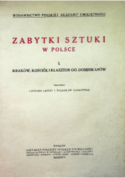 Zabytki sztuki w Polsce tom I 1924r