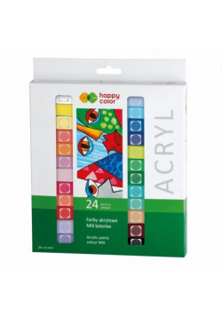 Farby akrylowe 24 kolory HAPPY COLOR