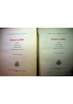 Żołnierz polski tom 1 i 2