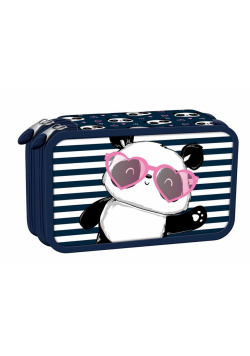 Piórnik podwójny z wyposażeniem Love Panda