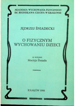 O fizycznym wychowaniu dzieci