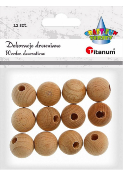 Koraliki drewniane 12szt