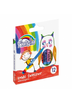 Kredki świecowe 12 kolorów FIORELLO