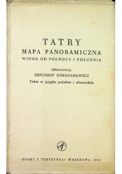 Tatry Mapa panoramiczna