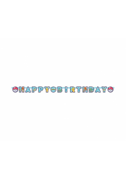Girlanda papierowa Happy Birthday Pokemon 218x12cm