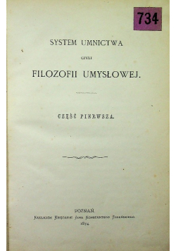 Filozofia i krytyka część I 1874 r.
