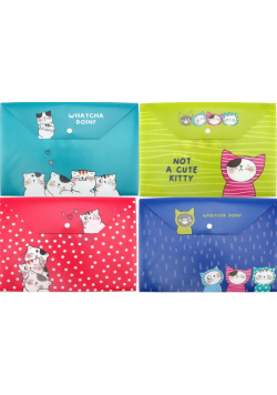Teczka A4 plastikowa zatrzask So Many Cats mix M&G