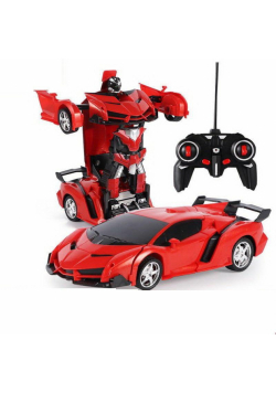 Auto Robot Transformers 2w1 Pilot R/C czerwony
