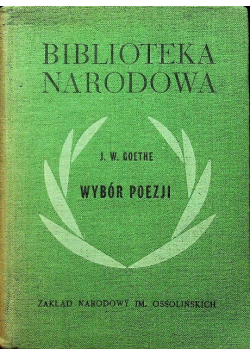 Wybór poezji Goethe