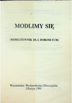 Modlimy się Modlitewnik dla dorosłych