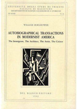 Autobiographical transactions in modernist America