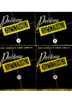 Problemy Kryminalistki Tom 71 do 75