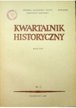 Kwartalnik Historyczny nr 2 rocznik XCIV