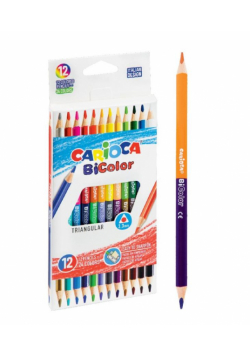 Kredki ołówkowe trójkątne BiColor 12/24 CARIOCA