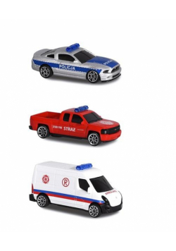 Majorette Pojazdy SOS ze św i dźwięk 3 rodzaje
