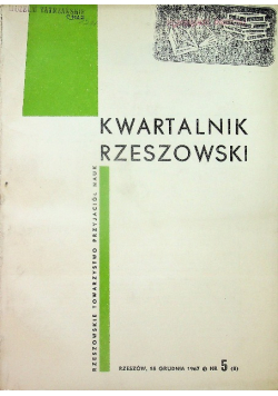 Kwartalnik Rzeszowski Numer 5 / 1967
