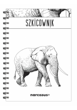 Szkicownik B5 60k na spirali - Słoń