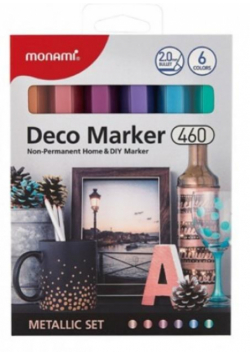 Marker Deco 460 6 kol metalicznych MONAMI