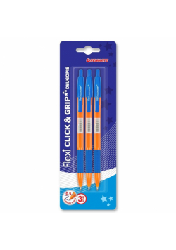 Długopis Flexi Clic&Grip 0,5mm 3 szt. PENMATE