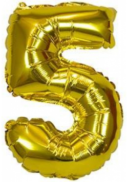 Balon foliowy XXL 5 złoty 61cm