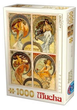 Puzzle 1000 Alfons Mucha, Artystki