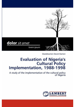 Evaluation of Nigeria's Cultural Policy Implementation, 1988-1998