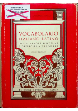 Vocabolario Italiano Latino
