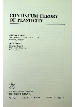 Continuum Theory of Plasticity