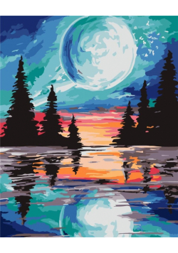 Malowanie po numerach - Pełnia księżyca 40x50cm